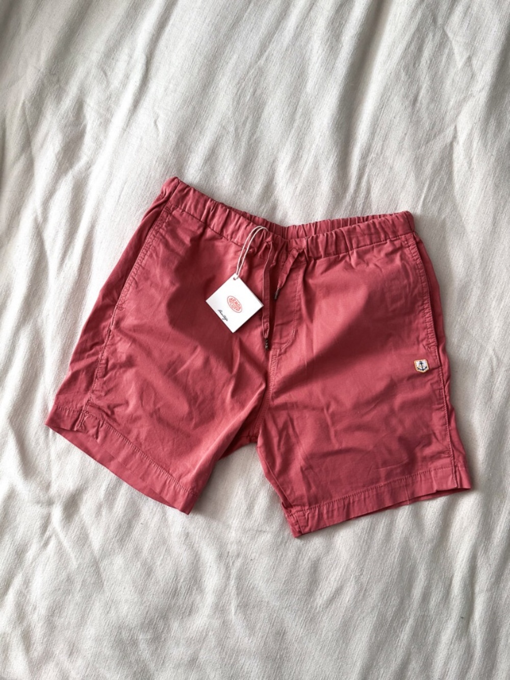 Armor Lux Heritage Shorts, Faded Red, Size 30, NWT, Mr Porter